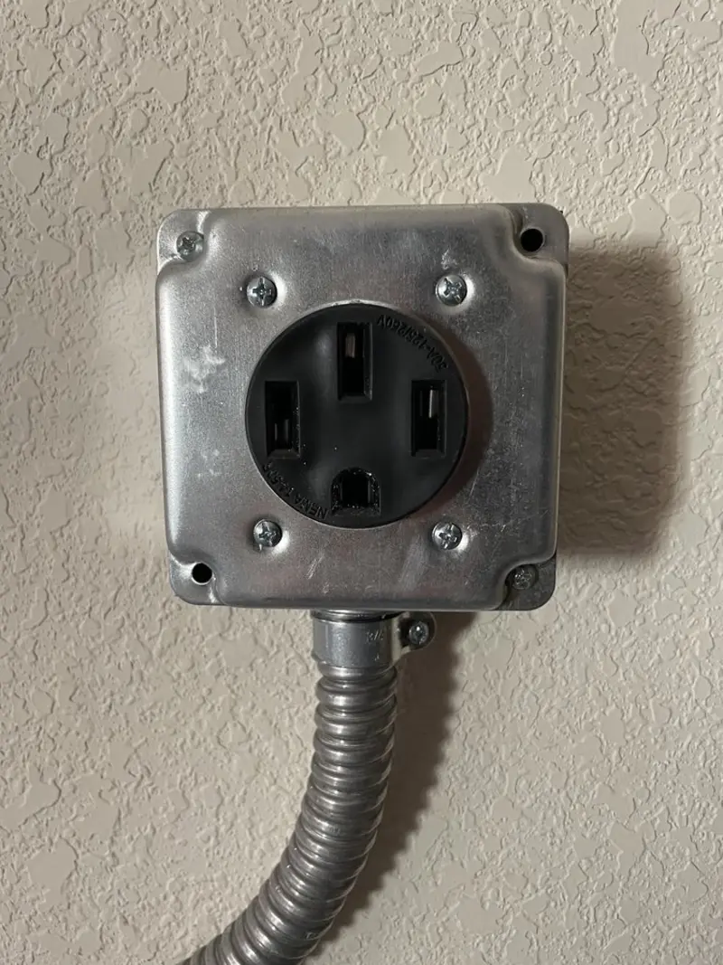 NEMA 14-50 outlet installed for Smart Home Electrical in Silver Creek